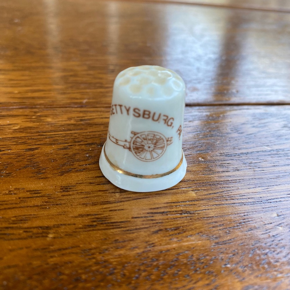 Gettysburg PA Thimble Souvenir Cannon‎ Design Collectible Sewing Gift Idea